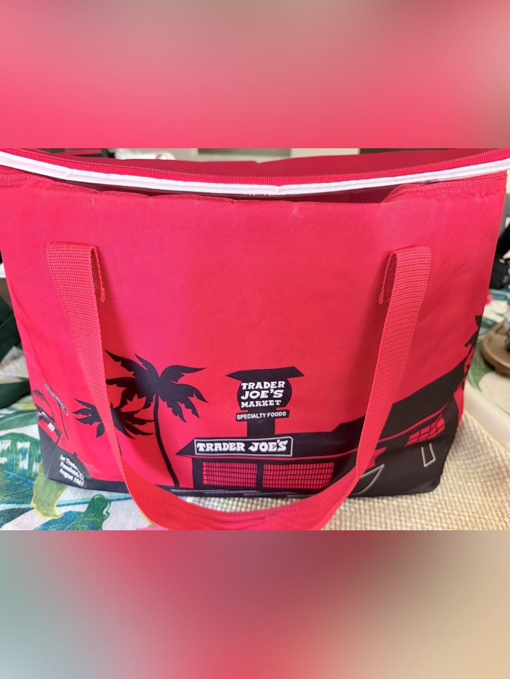 Trader Joe’s Red insulated Tote Bag